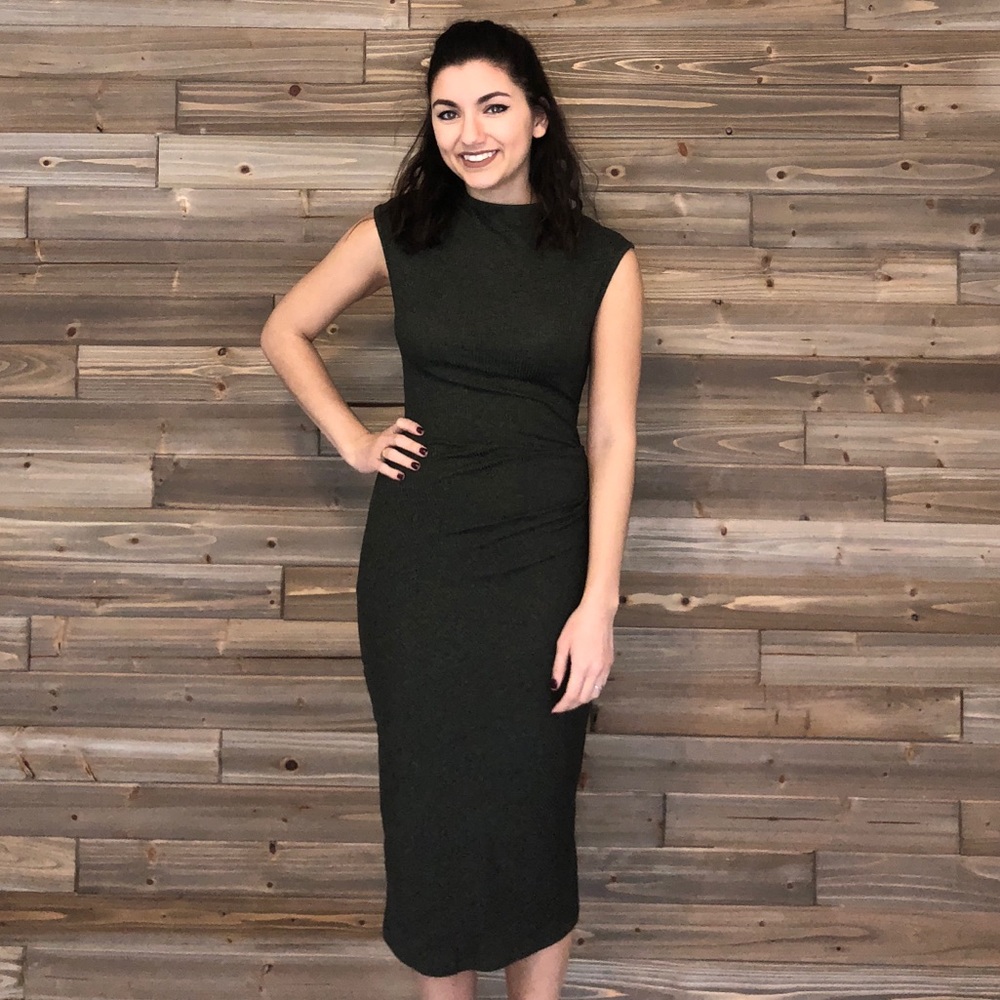 Olive Green Midi Dress